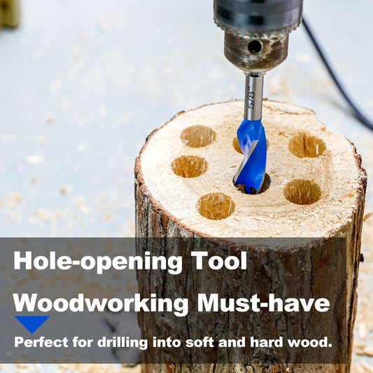 Spade Drill Bit Set for Woodworking, 6-Piece with Storage Box