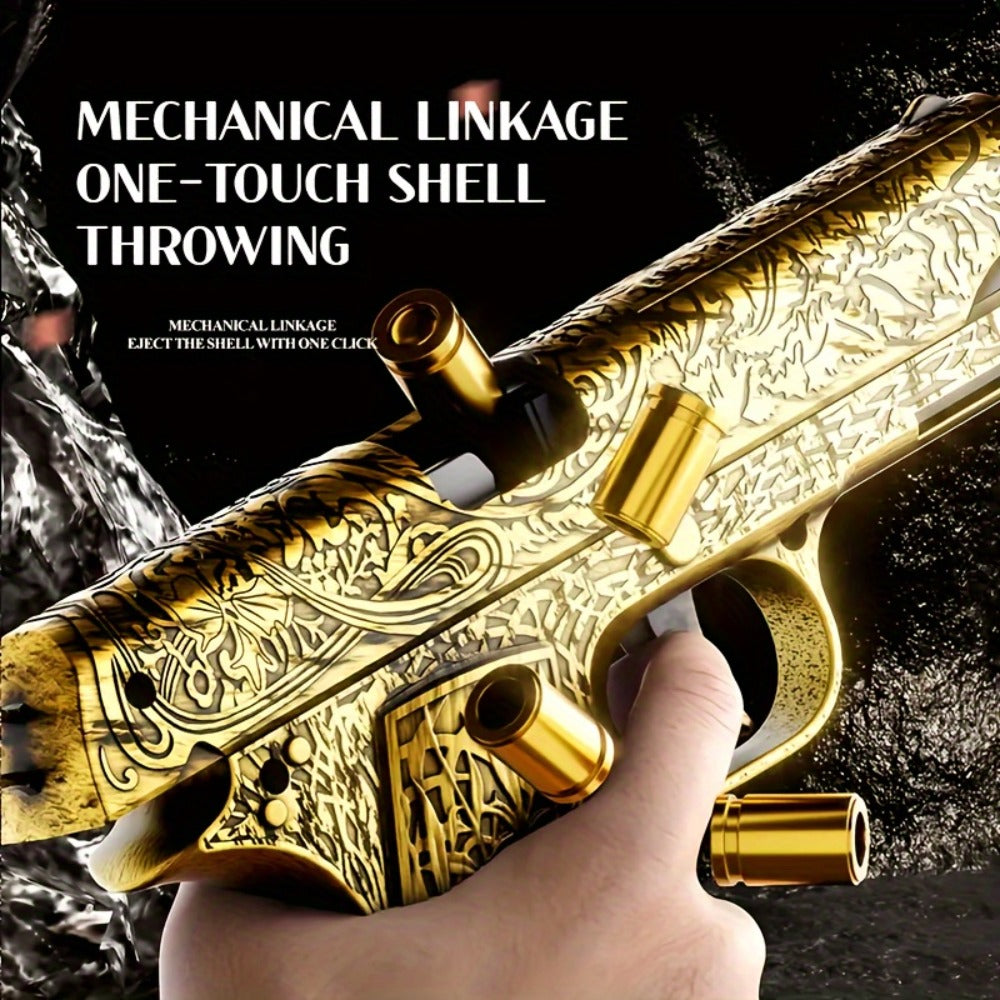 Soft Bullet Toy Gun Pistol with 120 Bullets 12 Shells & 2 Magazines – Hollow Hanging Foam Blaster for Kids Boys Girls Ages 6+, Outdoor Shooting Game Birthday Halloween Christmas Gift Pink or Khaki