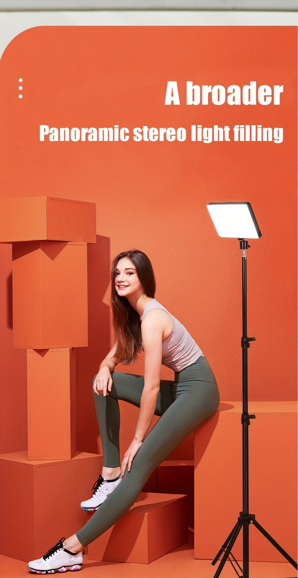 LED Video Fill Light Panel Kit with Tripod Stand & RGB Filters | Dimmable 5600K Studio Light for Vlogging, Photography, Video Streaming & Tabletop Shooting | 2 or 3 Pack
