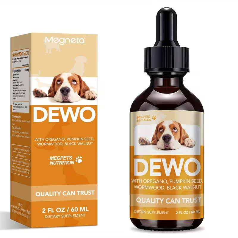 Pet Intestinal Cleanse Drops – Natural Herbal Supplement for Dogs & Cats with Wormwood & Black Walnut, Gut Health & Flora Balance Support, 2 fl oz
