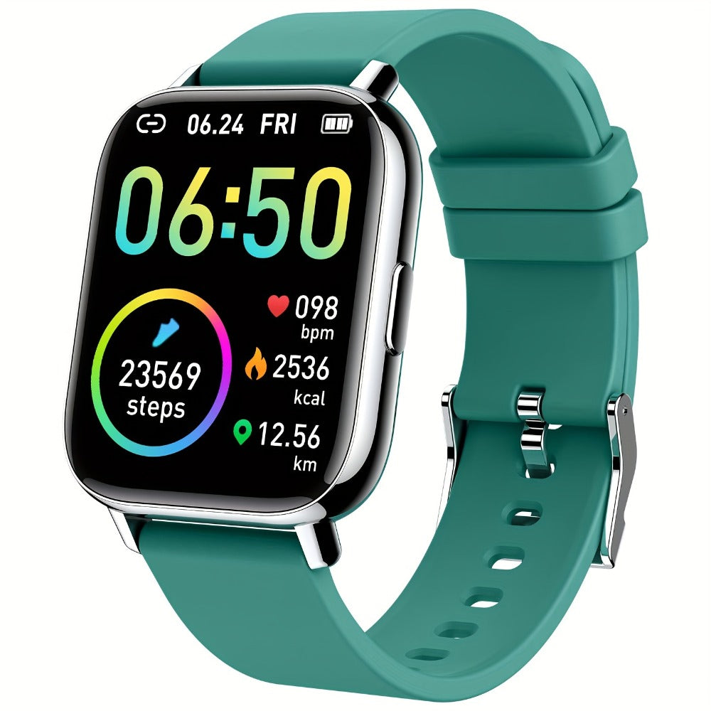 1.69 Inch Big Screen Smartwatch 100 Sport Modes Sleep Monitor Heart Rate Pedometer Fitness Tracker Compatible with Android iOS Unisex Men Women 7 Colors Off White Grey Black Pink Dark Blue Azure Purple