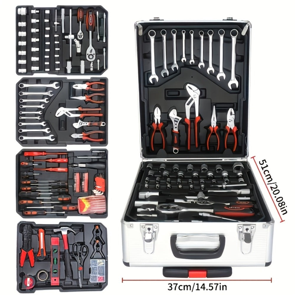 Impact Socket Set 53/54/194/518PCS – 3/8" Drive CR-V Steel | Metric 8-22mm & Imperial 5/16"-3/4" | Complete Socket Kit for Car Repair, DIY & Mechanics | Best Gift for Men