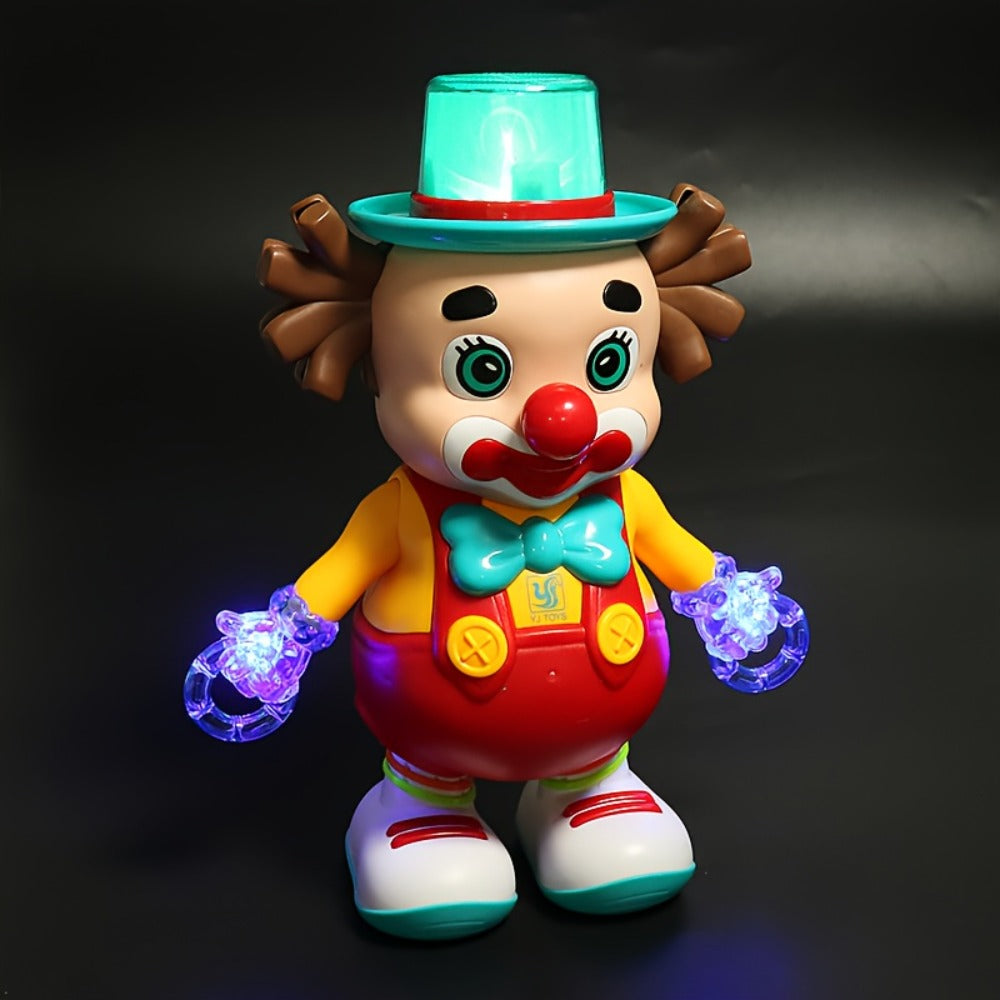 Dancing Clown Toy Doll with Light & Music, Swinging Fidget Toy for Kids Boys & Girls, Funny Weird Halloween Decoration, Christmas Birthday Gift for Children Ages 3+