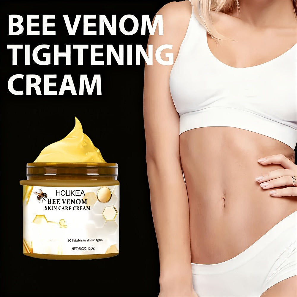 Body Firming Cream 3pcs Bee Venom Skin Tightening Moisturizer with Hyaluronic Acid for Neck Knees Legs Hands Long-Lasting Hydration Anti-Aging Body Lotion Daily Care Gift Set for Women