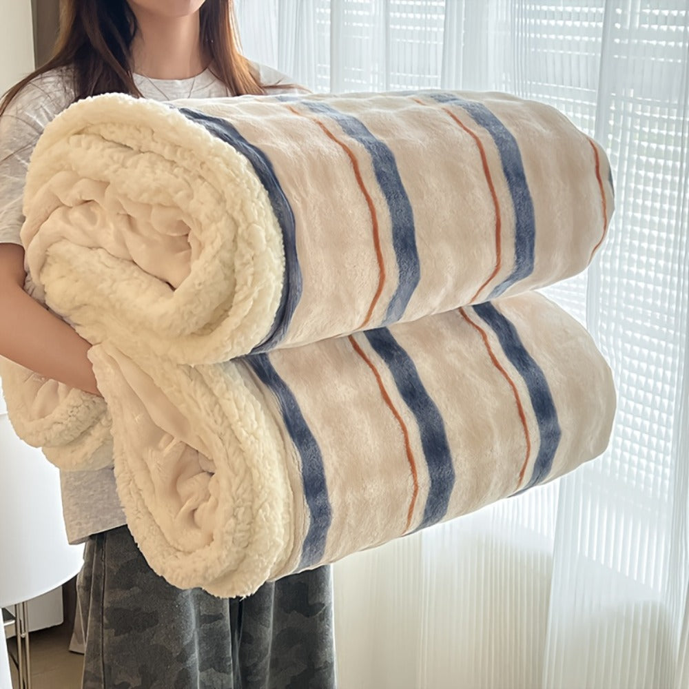 400-450gsm Heavyweight Flannel Blanket – Thick Warm Woven Throw for Bed, Sofa & Bedroom, Machine Washable, 16 Patterns, 4 Sizes