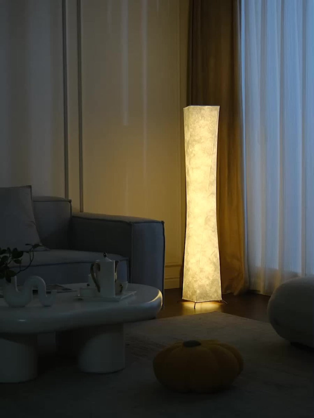 LED Floor Lamp 52 Inch Modern – Adjustable 3000K Warm Light with Remote Control, USB Port, Matte Metal Finish & Tyvek Shade for Bedroom, Living Room & Game Room Space Decor