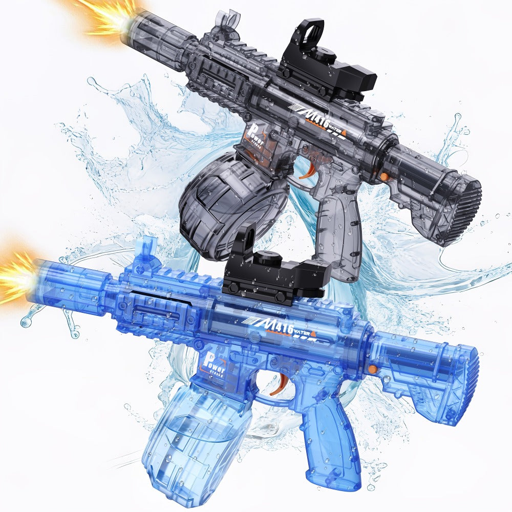 Kids Sound & Light Electric Water Gun Ages 3-8 – Auto Squirt Blaster with Large Tank & LED Effects, Summer Outdoor Pool Beach Backyard Party Toy, Birthday Gift for Boys & Girls, 1pc or 2-Pack