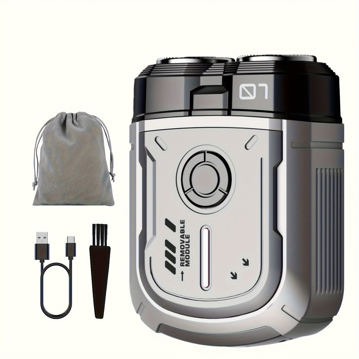 Portable Mini Electric Shaver for Men Dual Floating Blade USB Rechargeable – Cordless Travel Shaver Waterproof & Digital Display Upgrade Multiple Colors, Great Gift for Him