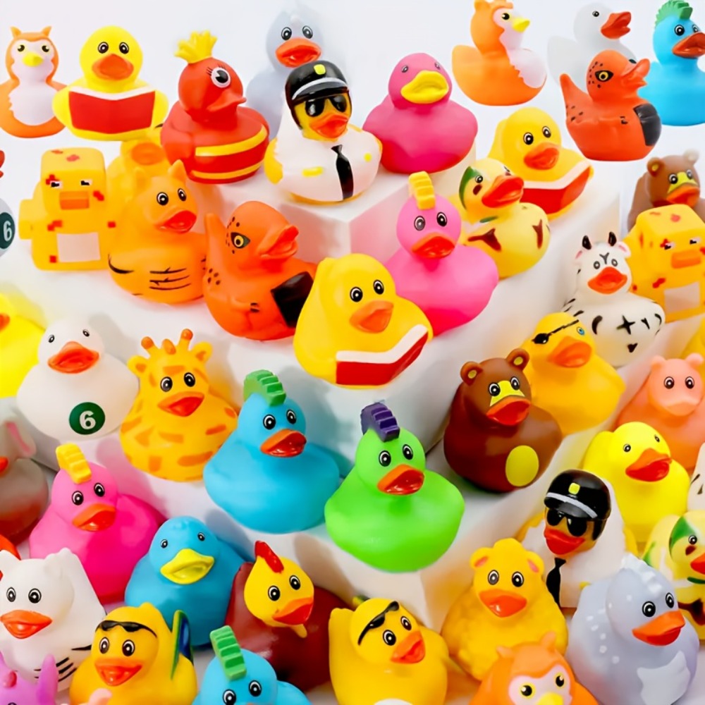Mini Rubber Ducks Bulk Set – 2" Floating Bath Toy Variety for Kids, Cute Assorted Ducks for Bath Time, Pool Play, Birthday Parties & Jeep Duck Gifts, Fun Party Favors for Boys & Girls