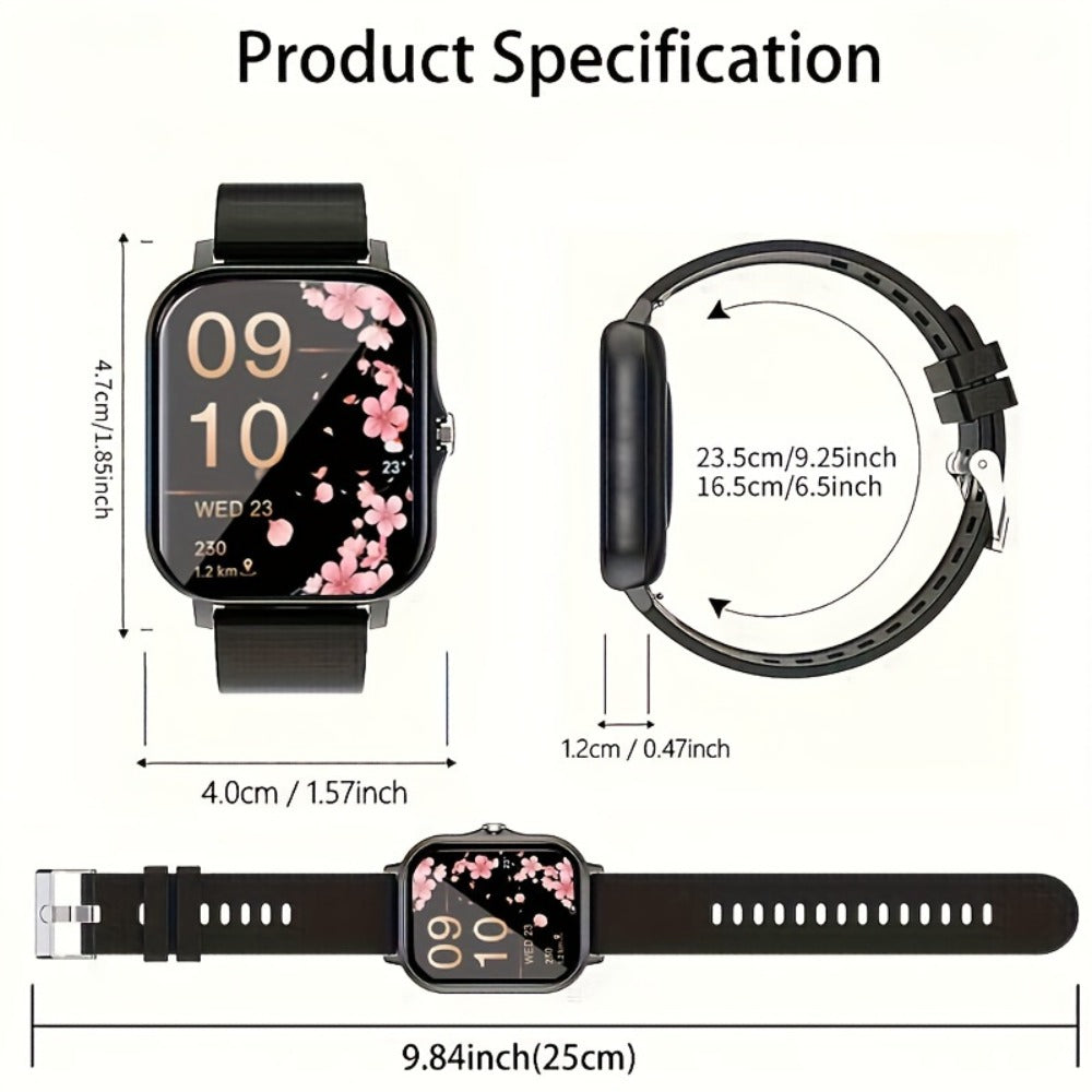 Smartwatch with Navigation & Dual Strap 1.83" TFT Full Touch Screen, Wireless Calling, Remote Camera, Music Player, Message Alerts – For Men & Women iPhone & Android