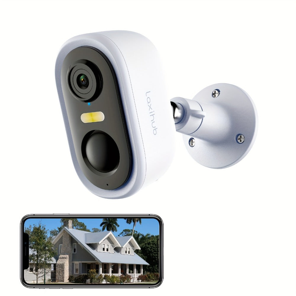 Solar Powered Outdoor Security Camera 3MP 1296P, IP65 Weatherproof, AI Human Motion Detection, Spotlight Color Night Vision, Zone Intrusion Alert, Two-Way Audio, 256GB SD & Cloud – Wire-Free CCTV