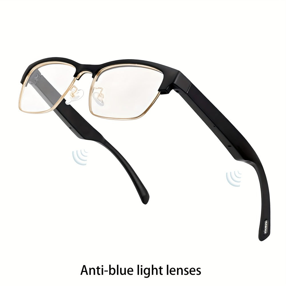 AI Smart Glasses with GPT Voice Assistant & Real-Time Translation 160+ Languages – Photochromic Lenses, Anti-Blue Light, Built-in Speaker & Mic, Unisex Wearable Tech Eyewear