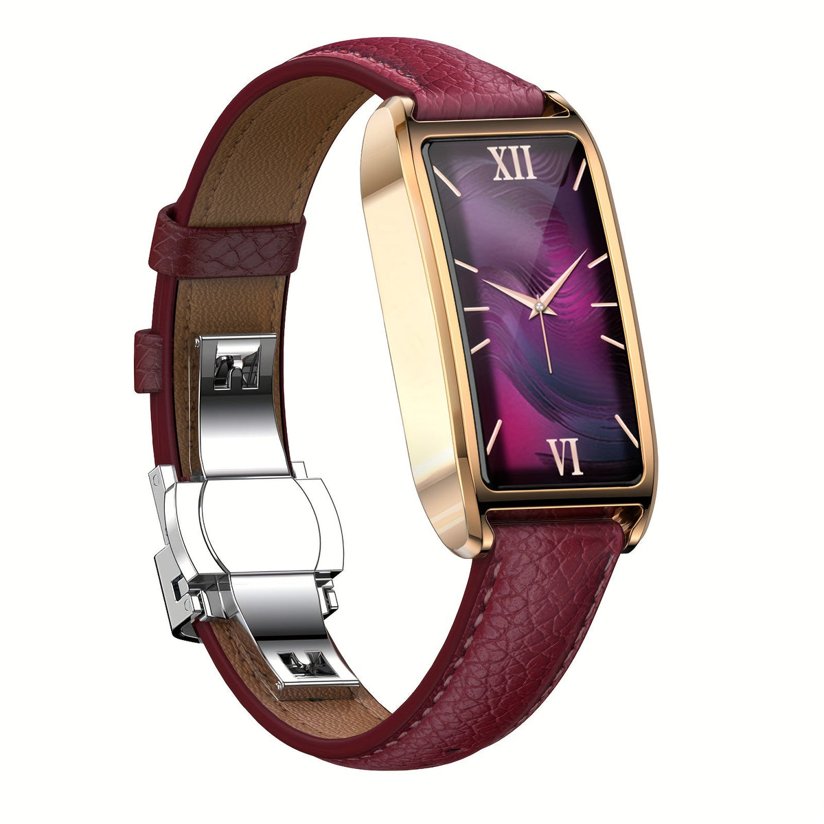 AMOLED Smartwatch for Women 1.13 Inch Zinc Alloy Fashion Watch 30-Day Battery Menstrual Cycle Tracking Sleep Stress Body Temperature Heart Rate Waterproof 12 Sport Modes Health Monitor Gift Blue Black Red Brown Pink