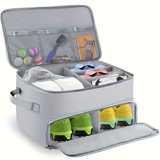 Golf Ball Storage Bag with Oxford Fabric and Zipper, Holds Up to 12 Balls