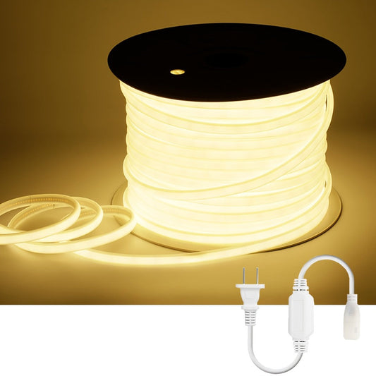 COB LED Strip Lights, 10m 110V Connectable Silicone Rope Light, White or Warm White