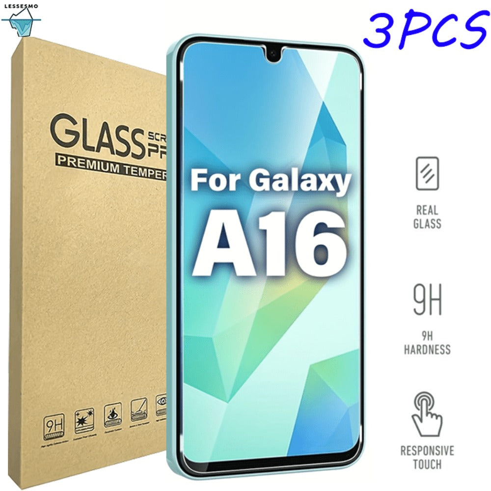 Tempered Glass Screen Protector for Samsung Galaxy A16 5G 3-Pack – HD Clear, Bubble-Free, Anti-Scratch, Precision Fit, Easy Install, Value Pack for Galaxy A16 5G