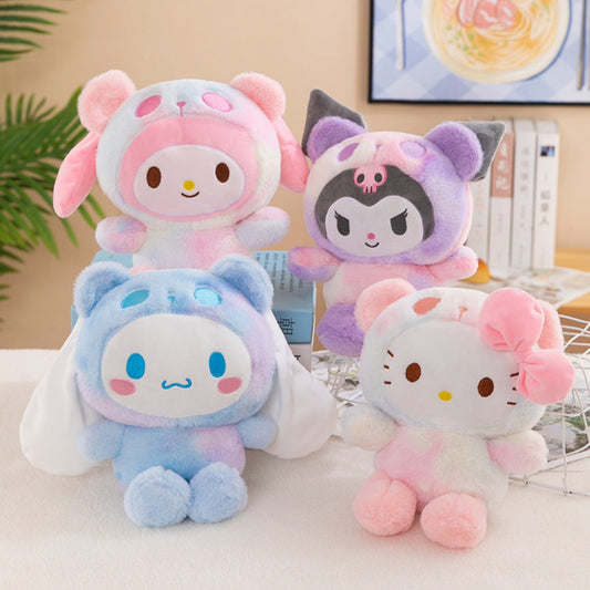 Tie-Dye Character Plush Toy with Four Selectable Styles for Display