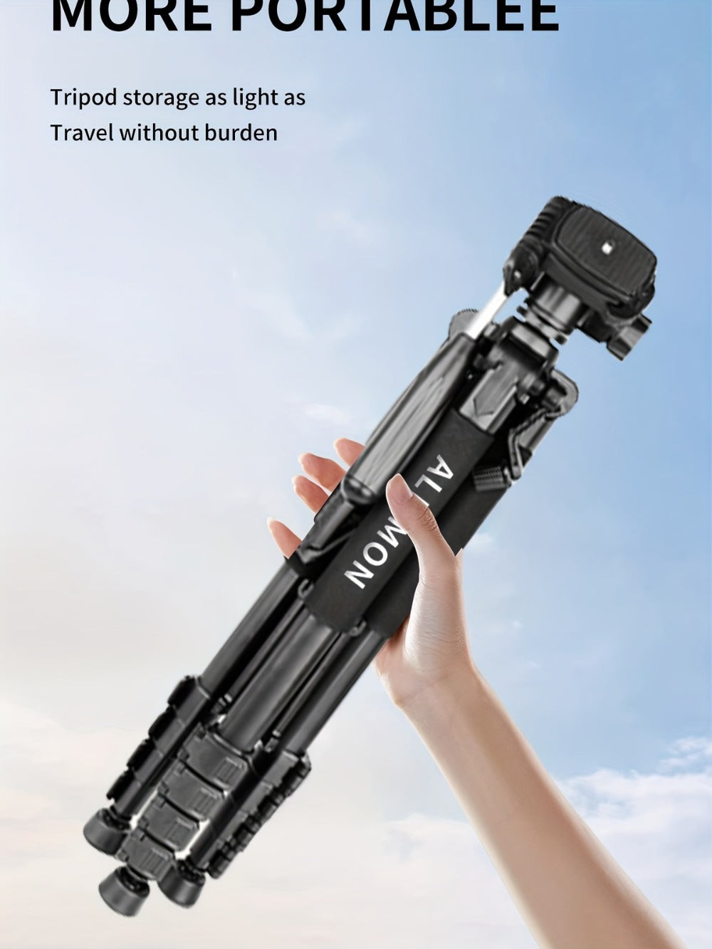Heavy Duty Aluminum Tripod 74 Inch Red 3-Section, ALEiMON 188cm 14lb Capacity Adjustable Camera Stand with Tote Bag for DSLR, Mirrorless, Smartphone, Projector & Outdoor Photography