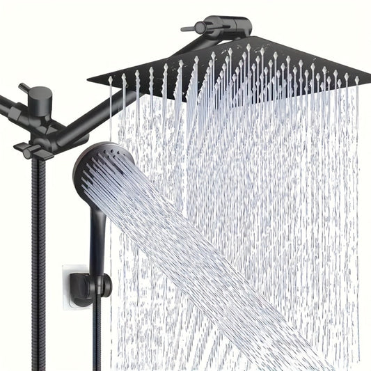 Shower Head and Handheld Combo, 9 Spray Settings, Adjustable Wall Mount with Hose