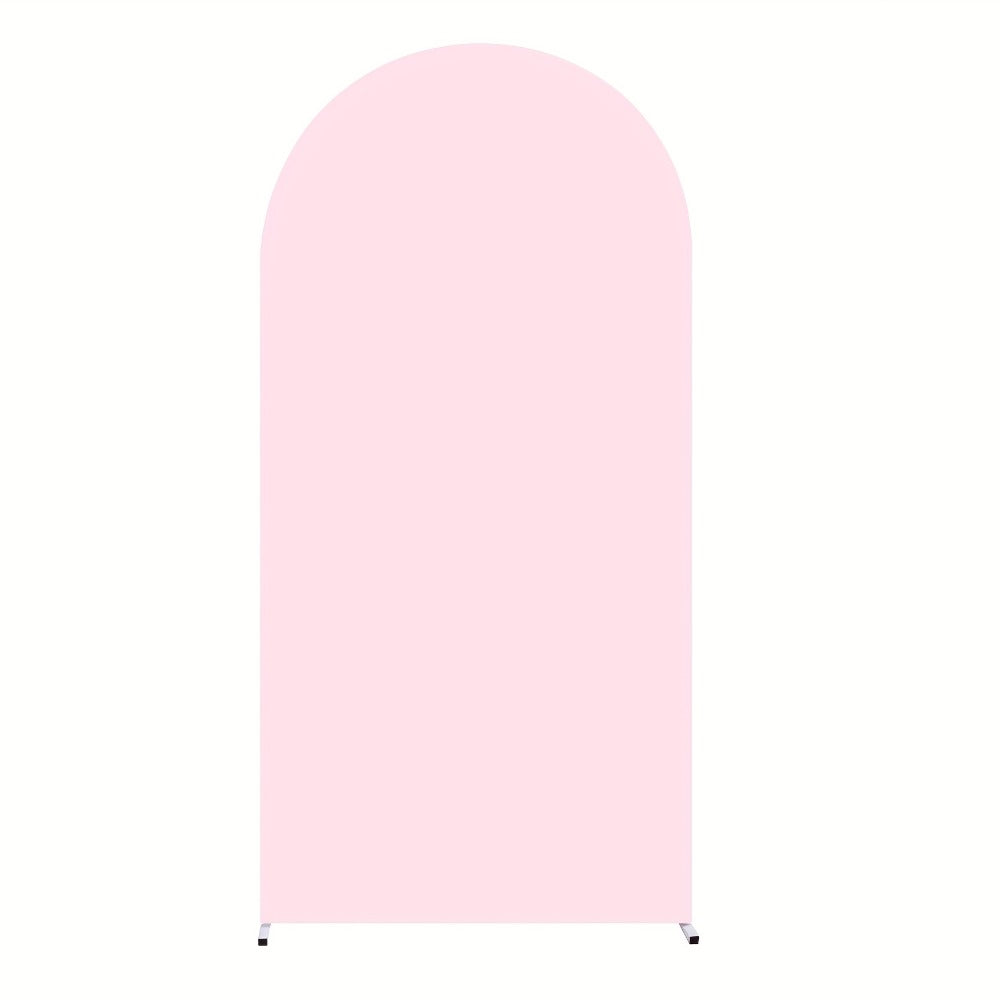 Wedding Arch Cover 6ft Polyester Fitted Round Top Backdrop Cover, Wrinkle-Free Machine Washable, for Wedding Ceremony Birthday Party Gender Reveal Banquet Decoration, 9 Colors Available