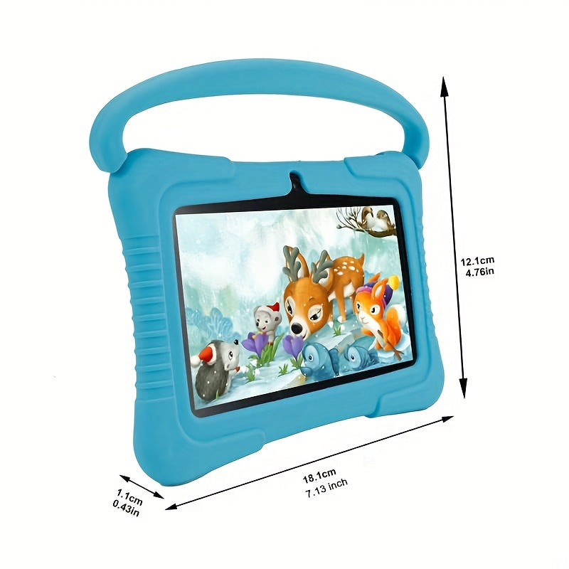 Kids Tablet 7 Inch Android with Parental Controls, Dual Camera & Silicone Case – 2GB RAM, 16/32GB Storage, WiFi, Eye Protection Screen, Educational Gift for Boys & Girls Ages 3-10