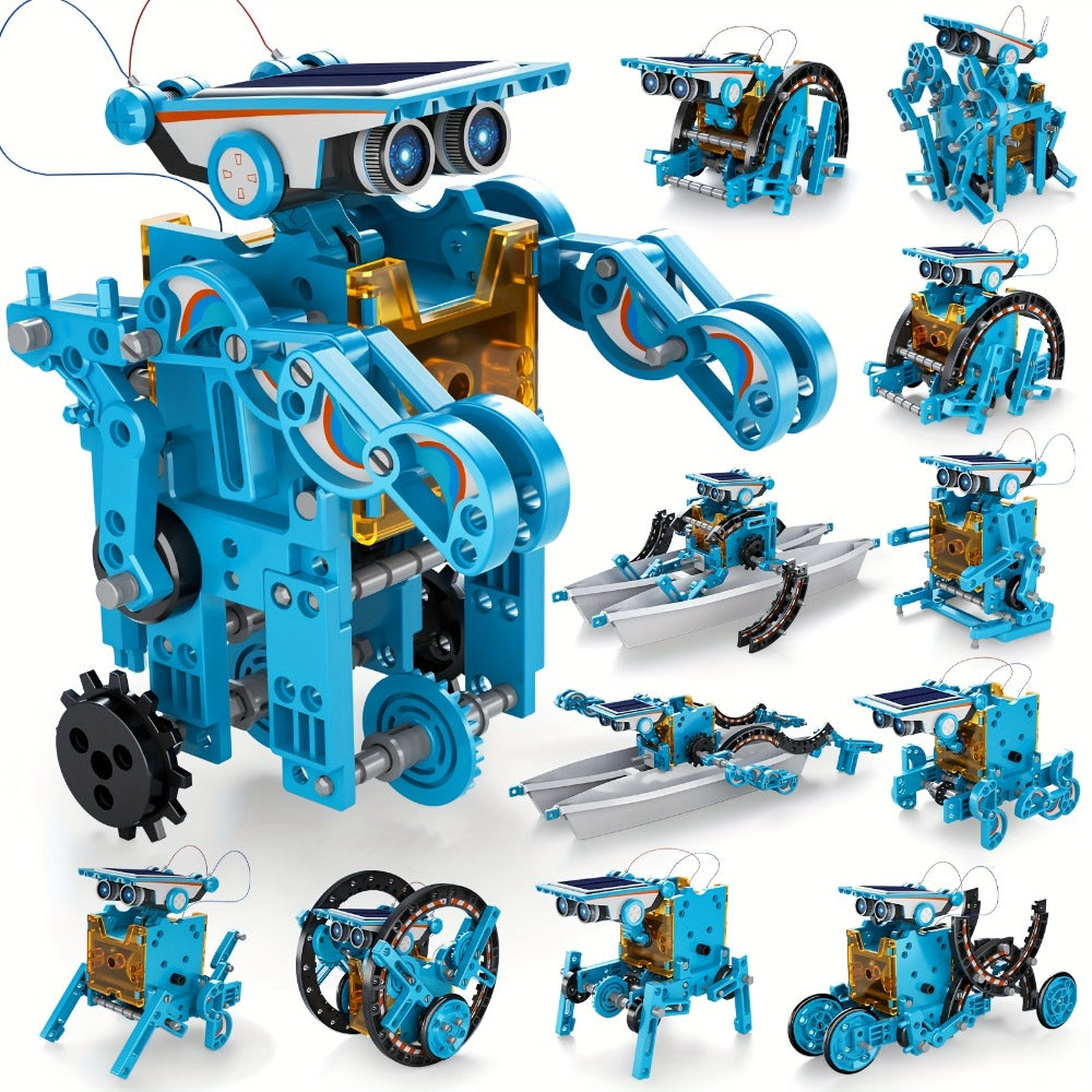 12-in-1 Solar Robot Kit for Kids Ages 8-13 – Build Your Own Solar Powered Robot, STEM Engineering Building Toy, Educational Science Experiment Gift for Boys Girls 8 9 10 11 12 13, No Batteries Needed