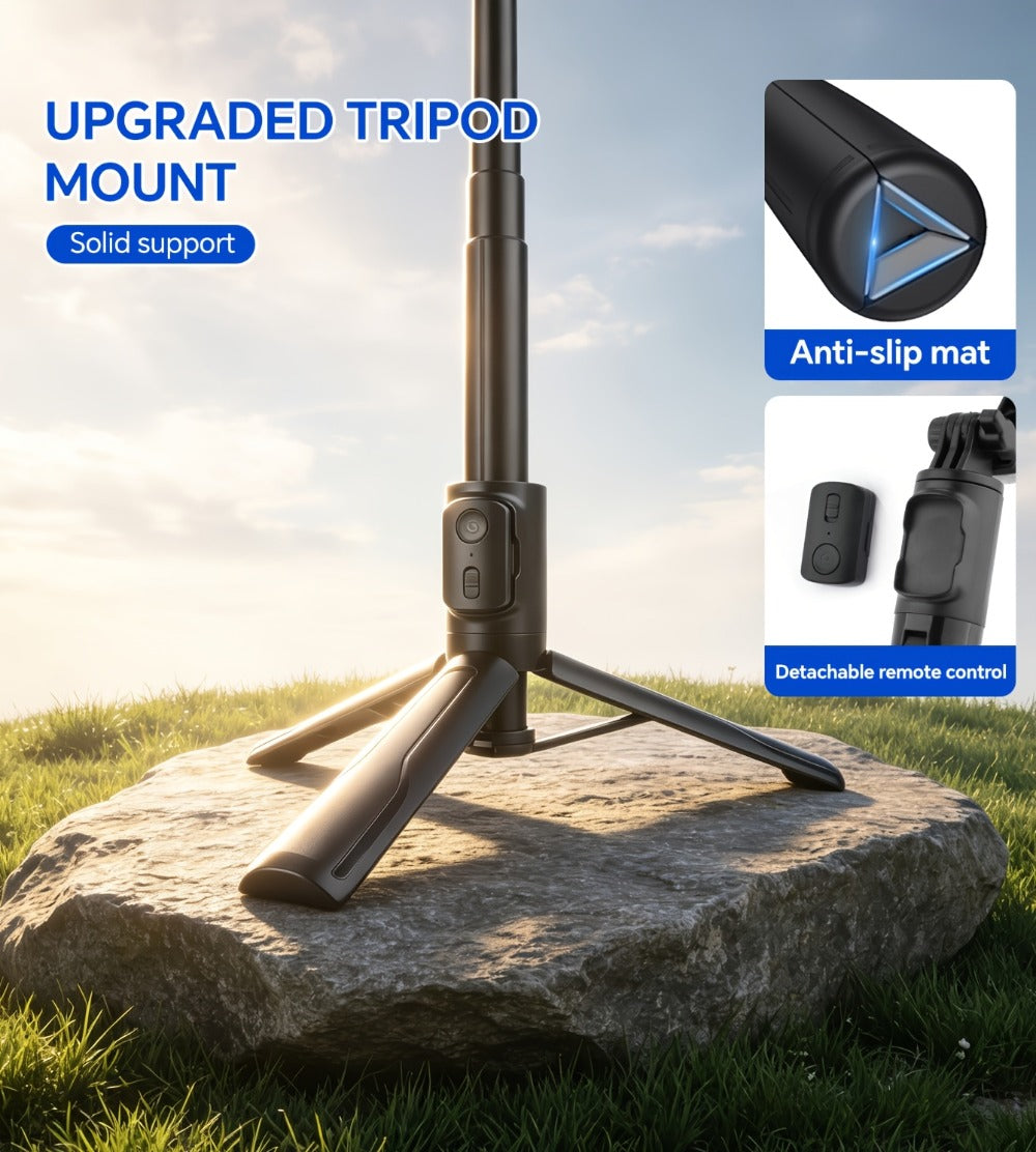 40 Inch Bluetooth Selfie Stick Tripod with Wireless Remote & 360° Rotation – 2-in-1 Extendable Phone Stand Compatible with iPhone 16 15 14 13 12 11 Android Smartphones for Vlog Travel Photography