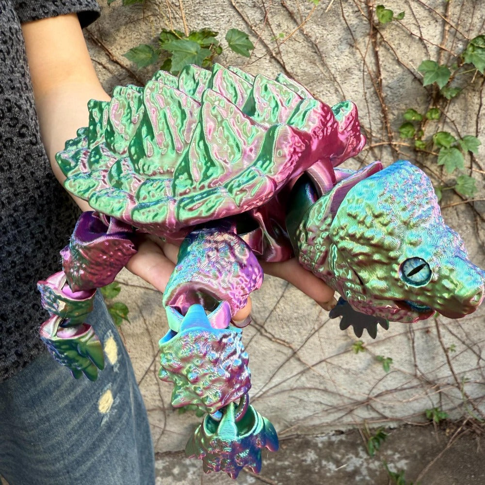 Articulated Crocodile & Turtle 3D Printed Figure – Large Flexible Movable Joints Poseable Animal Collectible, 8 Styles Random Color, Desk Decor Unique Gift for Kids Teens Adults Collectors