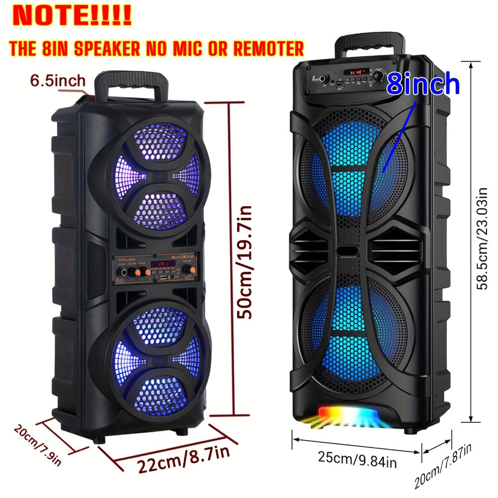 PA Speaker Karaoke Machine 3000W with Dual 6.5" Woofers – Bluetooth Wireless, FM Radio, Party Lights, Wired Microphone Included, Portable Boombox for Parties, Events & Outdoor Use
