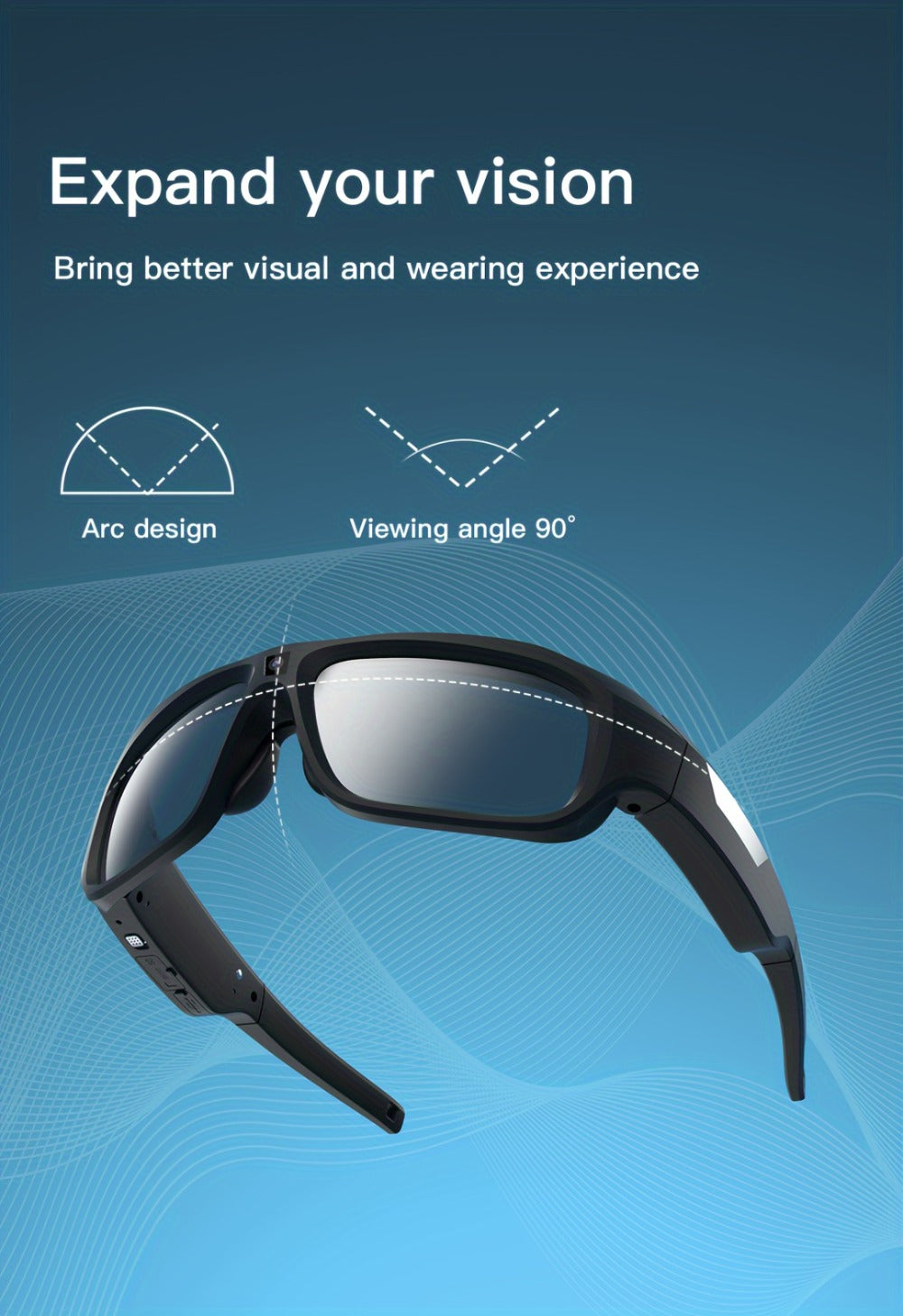 4K Camera Glasses UHD Sports Action Cam - 2-Hour Recording, Body Camera Wearable, Bike Running Cycling Recorder, Meeting Minutes, 3840x2160P 30fps, Optional 64GB, Models A31 A33 S36