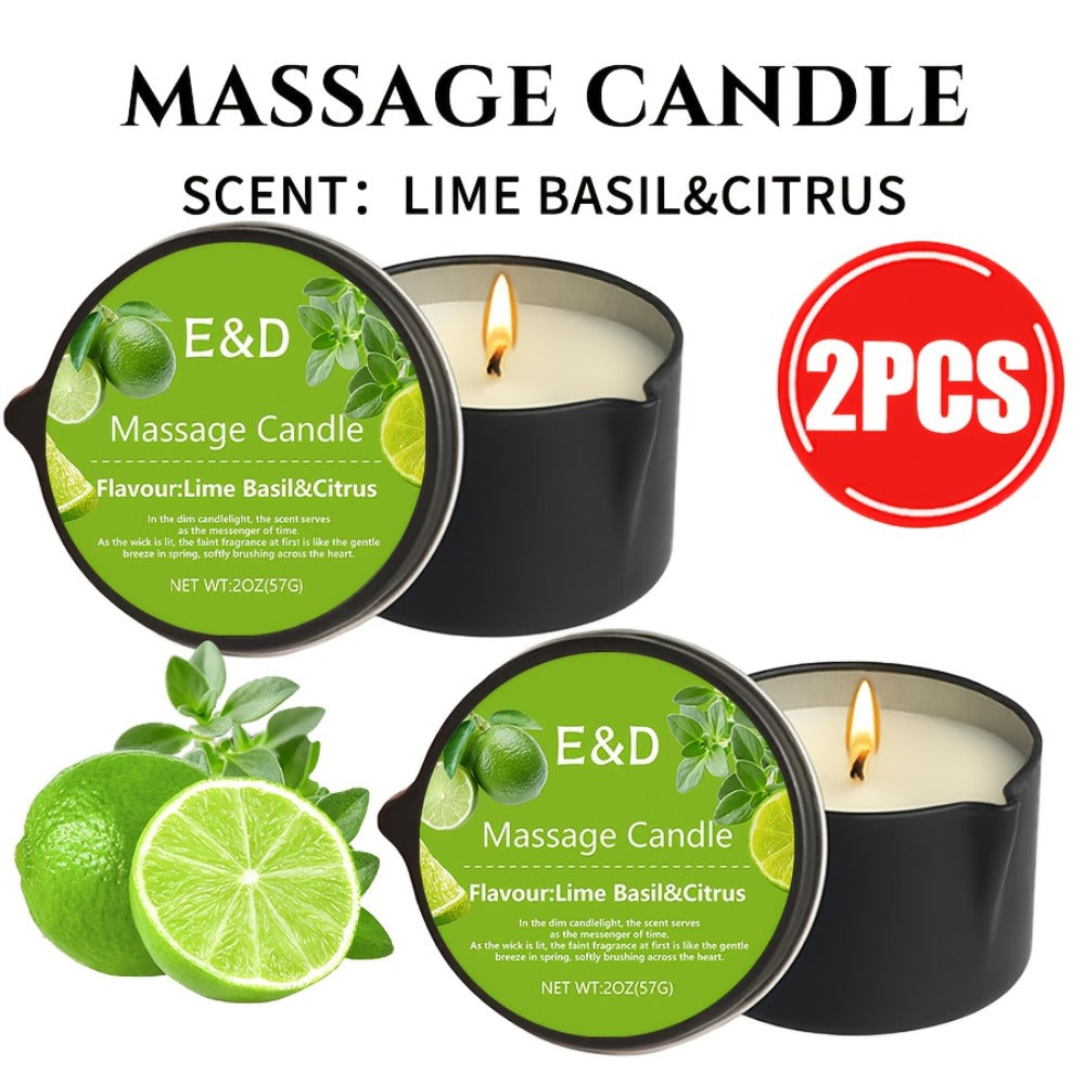 Massage Oil Candle 2-in-1 Soy Wax Scented Candle with Essential Oil Warm Moisturizing Body Lotion 20+ Scents Spa Pedicure Nail Salon Wedding Valentine Gift for Women
