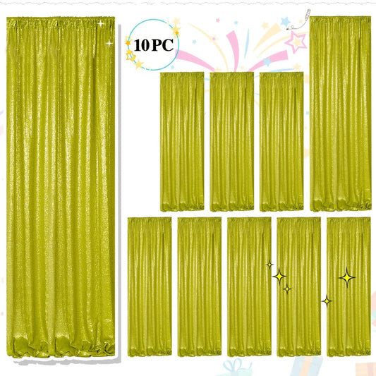 Sequin Backdrop Curtains, 24 x 96-Inch Panels in 4-, 6- or 10-Piece Sets