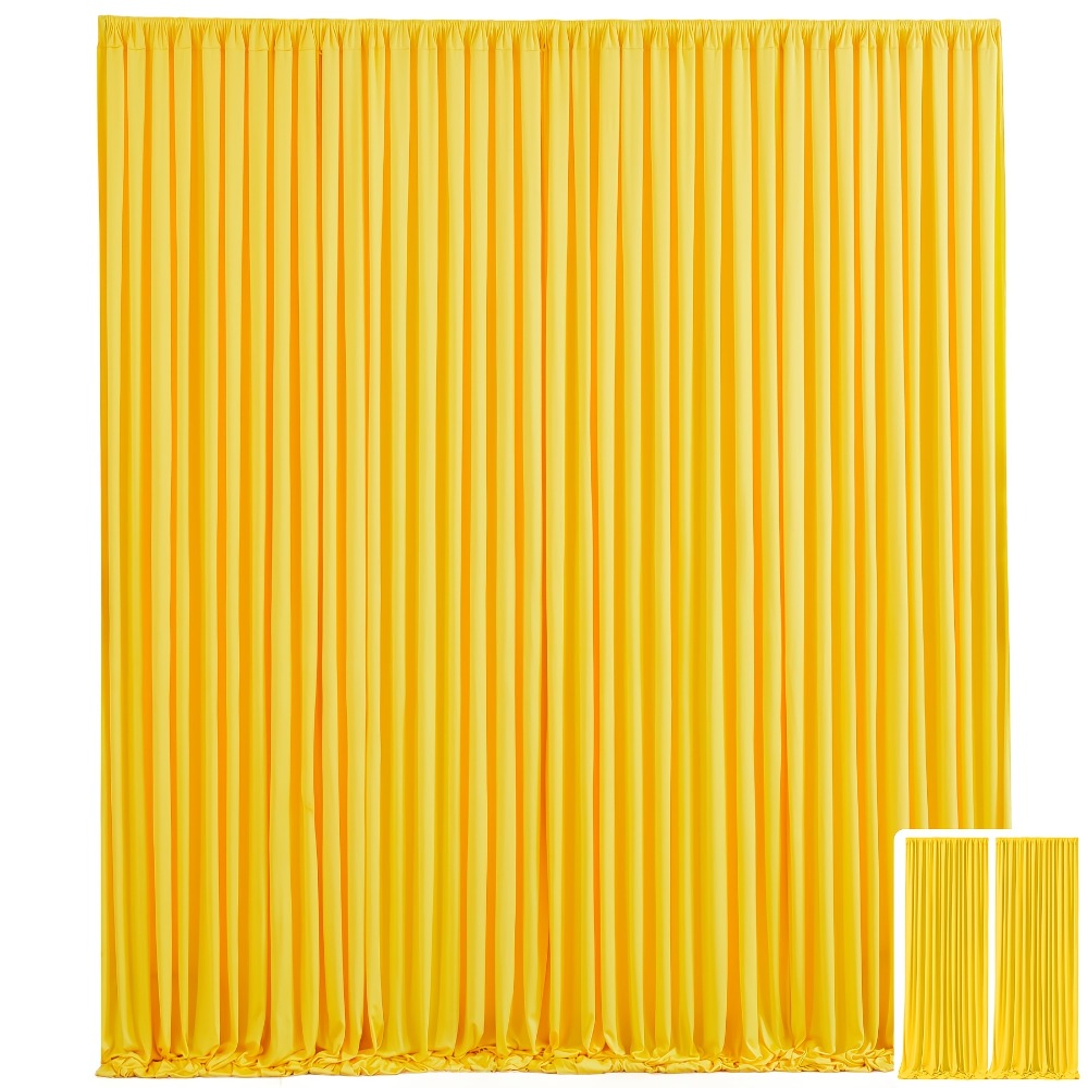 Draped Backdrop Curtains 2-Pack 10x10ft – Luxe Soft Non-Transparent Wrinkle-Free Fabric with Pole Pocket for Wedding, Birthday, Bridal Shower, Graduation, Prom & Holiday Party Decoration
