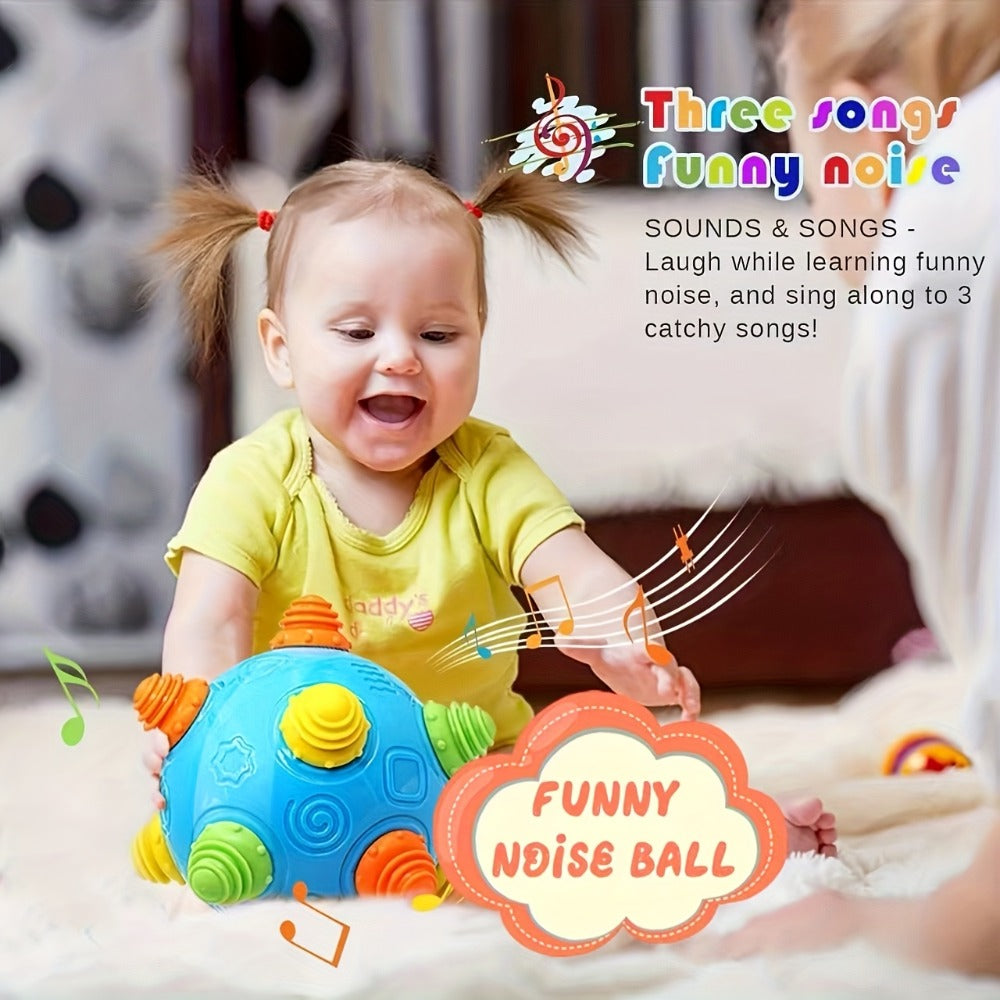 Bouncing Music Dancing Ball Baby Toy – BPA-Free Interactive Electric Rolling Sensory Ball with Lights, Sounds & Melodies, Crawling & Jumping Developmental Toy for Boys & Girls, Easter Baby Gift
