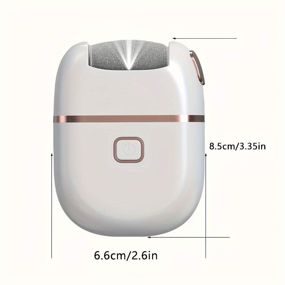 Callus Remover for Feet Electric Rechargeable Foot Grinder with 3 Grinding Heads & 2 Speed Settings – USB Portable Pedicure Tool for Cracked Heels Dry Dead Skin Removal Women Men