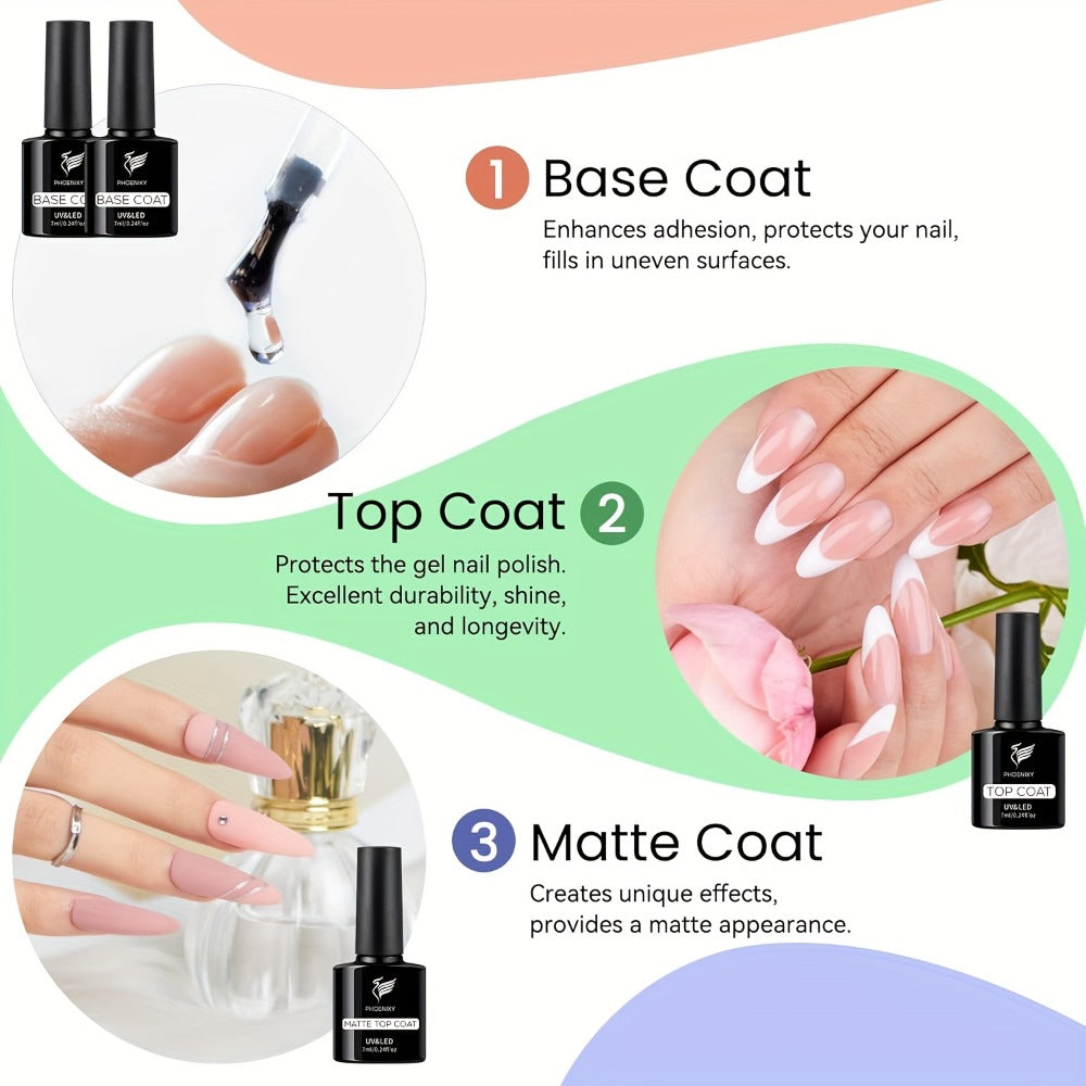 Gel Nail Polish Kit 61Pcs with UV Light & 40 Colors — Complete Starter Set with Base Coat, Top Coat, Manicure Tools, All-in-One Nail Art Kit for Beginners, Home Salon, Long-Lasting, Chip-Resistant, Gift for Women