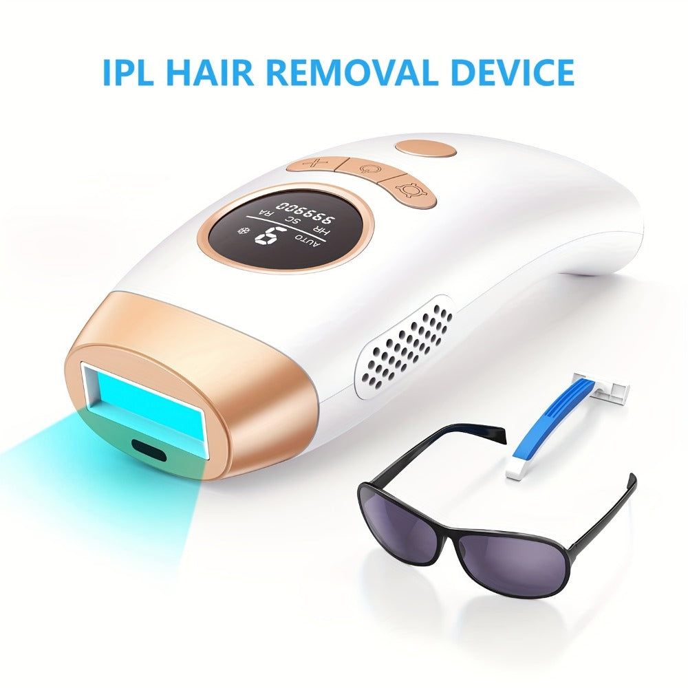 IPL Hair Removal Device for Women & Men 999,900 Flashes — Permanent At-Home Hair Remover 9 Energy Levels Painless Full Body Legs Arms Bikini Underarms Face, 94% Hair Loss in 4-6 Weeks