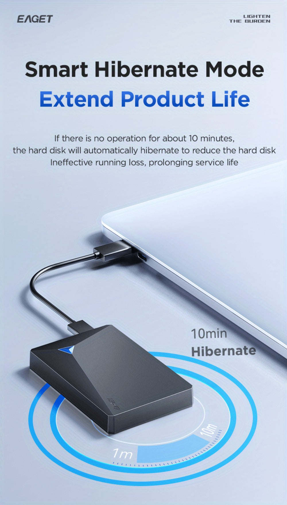 1TB Dual-Disk External Hard Drive USB 3.0 5Gbps High Speed 2.5 Inch Portable HDD Plug and Play for PC Laptop Mac PS4 Xbox Smart TV Data Backup Storage Drive