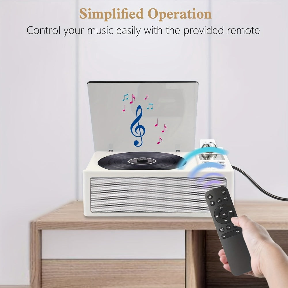 CD Player with Bluetooth Receiver FM Radio Dual Stereo Speakers, USB Player AUX Input Type-C Charging LED Display Remote Control, Multifunctional Home CD Music Player with Earphone Jack