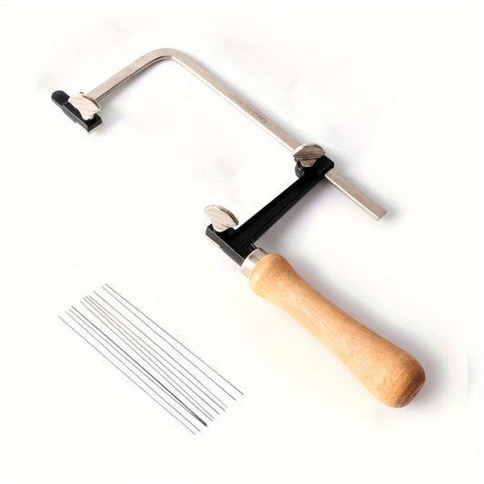 Hand Saw Kit with Adjustable Frame and 12 Blades for Jewelry Making
