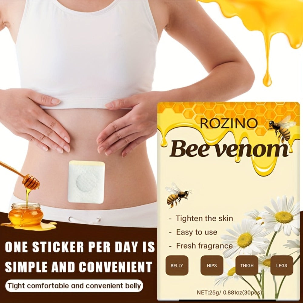Belly Button Firming Patches 60 Pcs - Bee Venom Natural Botanical Navel Patches with Long-Lasting Adhesion, Body Toning & Wellness Patches for All Skin Types, Daily Body Care