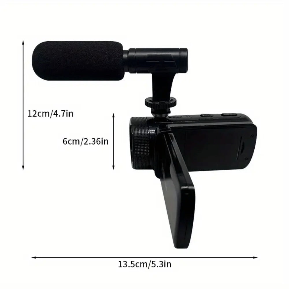 1080P Digital Camera with 2.7" Rotatable Screen 16x Zoom Built-in Mic & Fill Light – 16MP CMOS, 32GB Card, Webcam Function, Self-Timer for Travel, Vlogging, Wedding, Campus & Daily Photography | Gift