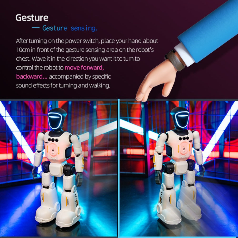 Humanoid Robot Toy, Gesture Sensor, Voice Recorder & Pose Control