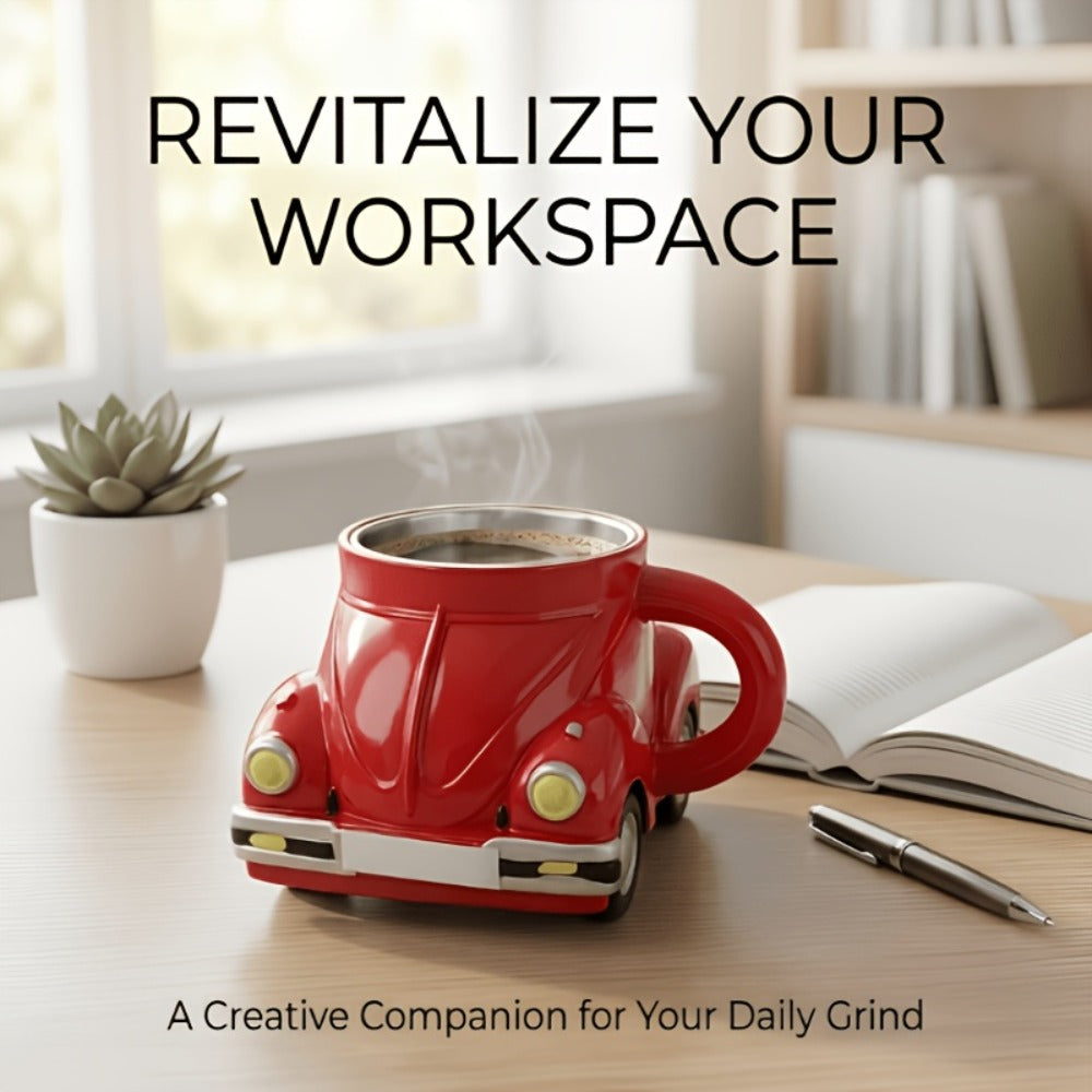 Sports Car Shape Coffee Mug – Fun Novelty Car Shaped Drinking Cup Large Capacity – Unique Tea Cup for Office & Home Decor – Cool Birthday & Christmas Gift for Car Lovers – 6 Colors