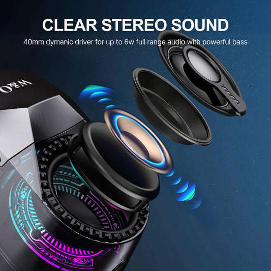 Bluetooth Speaker with Phone Holder, Wireless Earbuds & RGB Ambient Lighting
