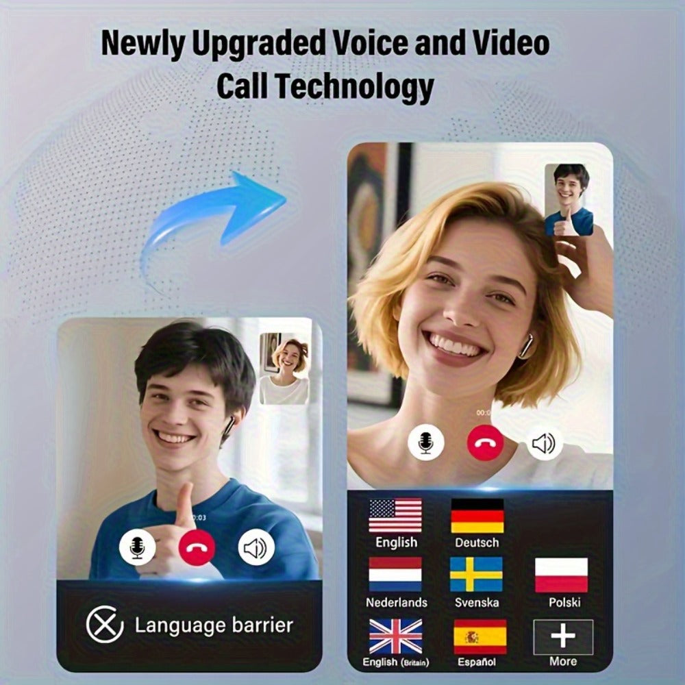 Bone Conduction AI Translation Earphones 156 Languages 3-in-1 Real-Time Wireless Headphones for Travel Business Learning Black Beige Dark Blue Green