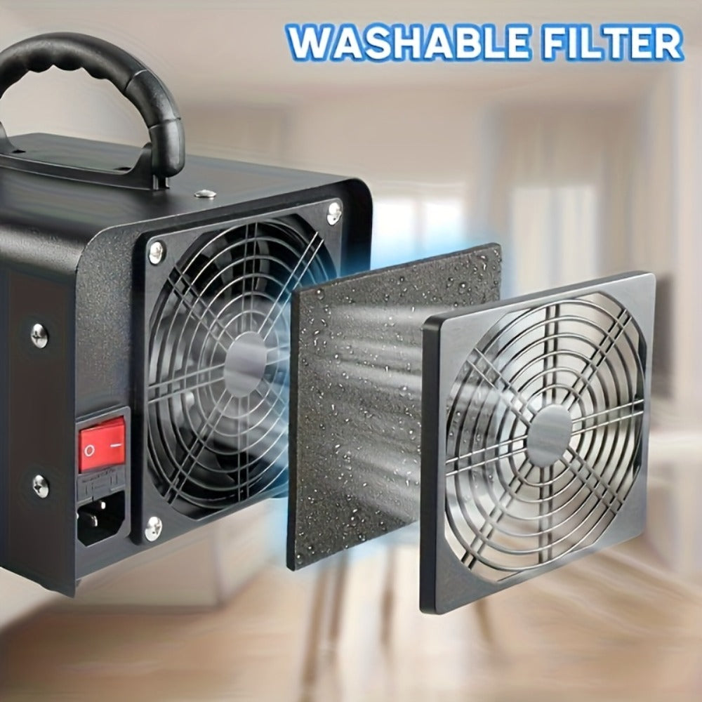 Ozone Generator 40,000mg/h Commercial Odor Eliminator | O3 Ionizer Air Purifier Deodorizer with Timer for Home, Bedroom, Office & Car | Removes Smoke, Pet, Paint & Cooking Odors | Black