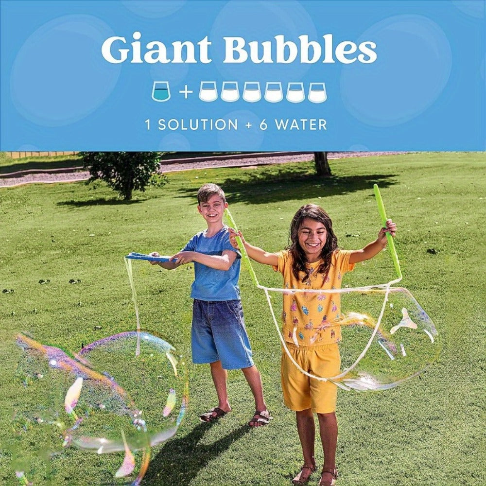64oz Bubble Solution Refill 2-Pack Concentrate – Makes 5 Gallons, Compatible with Bubble Machines, Wands & Blowers, Non-Toxic Child Safe, Outdoor Party Toy for Birthdays, Easter & Summer Fun