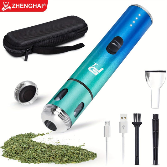 Electric Herb and Spice Grinder, USB Rechargeable with Travel Bag and Funnel