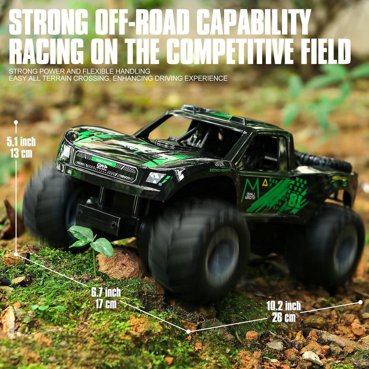 Amphibious RC Car 1:16 Scale 4WD, Waterproof Monster Truck or Pickup, 2 Batteries